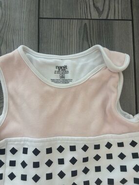 nanit Pink and White Kids Sleep Sack with Geometric Print